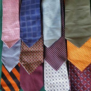 Men's Ties, bundle of 12 *plus* collar stays